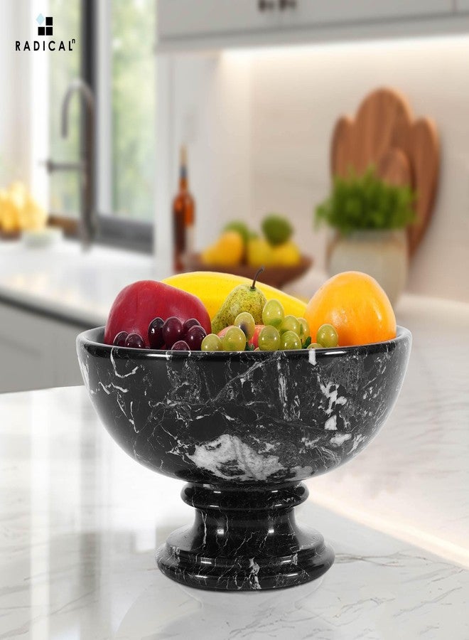 Radicaln Marble Fruit Dish Black 10" Inch Handmade Fruit Basket For Kitchen Counter, Decorative Bowls For Home Decor, Entryway Table Modern Candy Bowl - Image 5