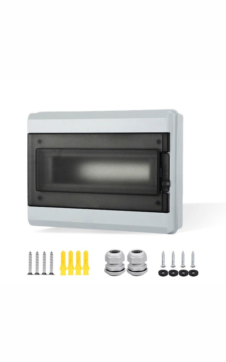 kashemano 12 Way Module ,Electrical Distribution Box,Distribution Protection Box with Wide-Angle Hinged Door,  IP65 Sealing - Image 1