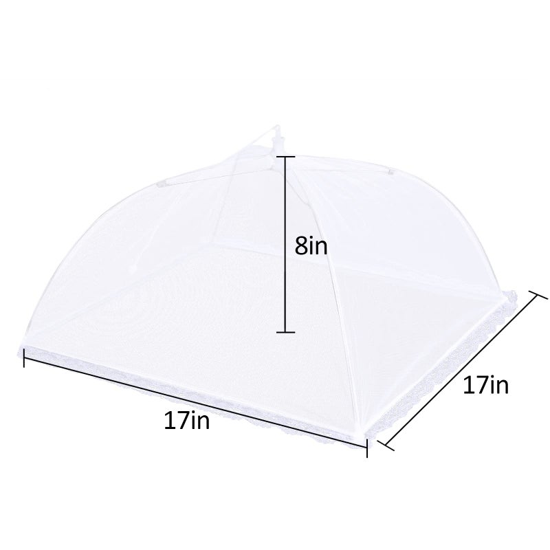 Rindion 4 Pack Mesh Food Covers 17 inch, Large and Tall Food Covers, Pop-Up Mesh Food Covers Tent Umbrella for BBQs, Outdoors, Screen Tents, Parties Picnics, Fruit Cover - Image 2