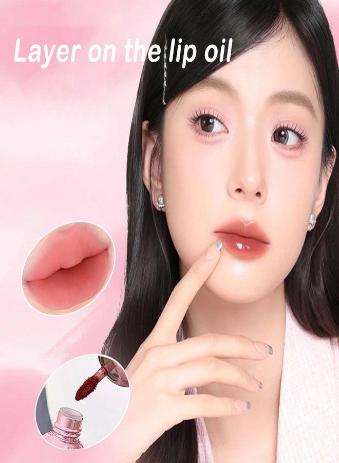 KTouler 3 Colors Red Pink Brown Cute Bunny Lip Gloss Set,2 IN 1 Liquid Velvet Matte Keychain Lipstick Long Lasting Waterproof Lipstick for Women Girls - Image 2