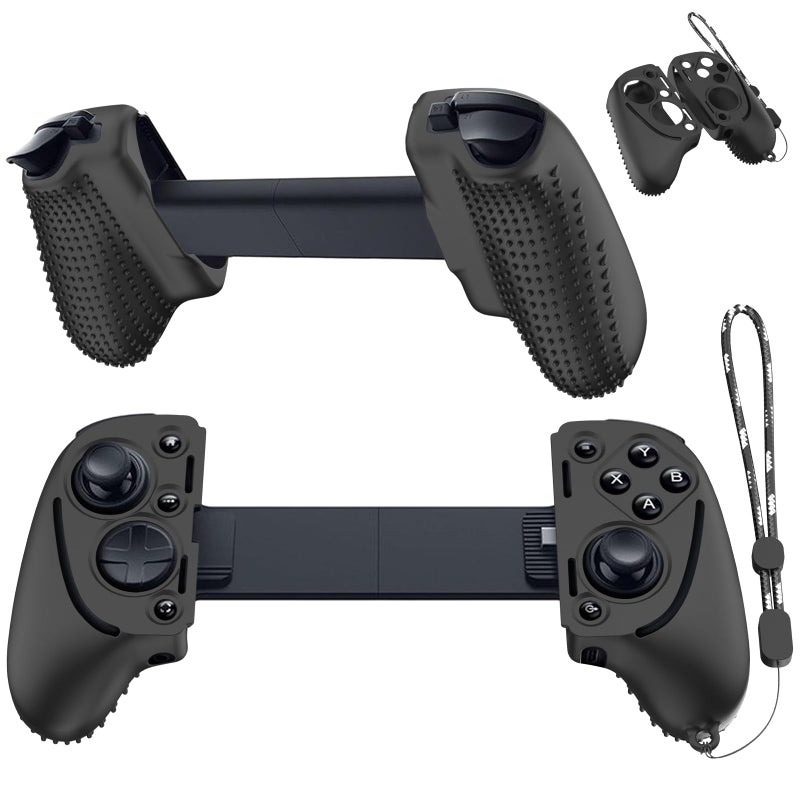 Wacanc Silicone Grip Case Cover for Razer Kishi Ultra Gaming ControllerController Grip Protective Cover Compatible with Razer Kishi Ultra Gaming ControllerHandle Protective Case Cover with Lanyard Black - Image 2