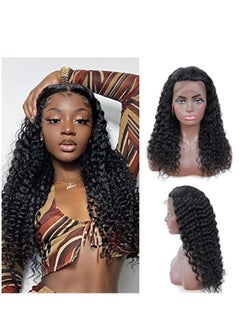 Y&D Black Wig Hair, for Women 150% Density 13x4 Natural Looking Deep Wave Lace Front Wigs Human Hair Pre Plucked  - Image 1