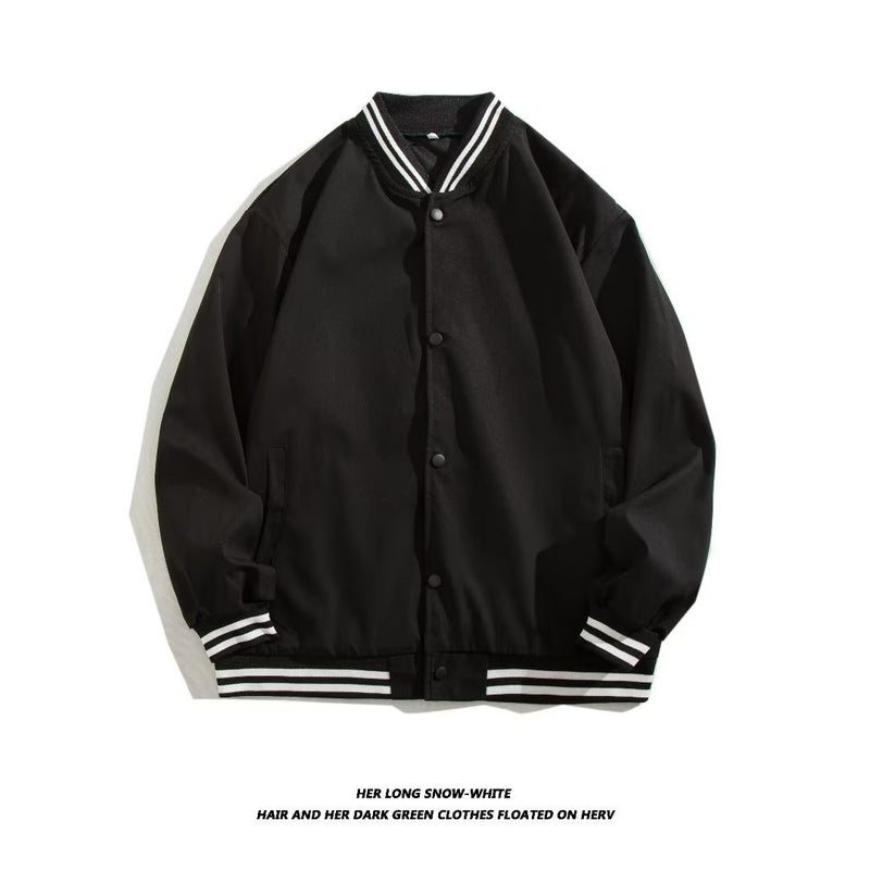 Trendy Brand Stitching Contrasting Color Baseball Uniform Jackets For Men And Women Korean Style Trendyy Loose And Versatile Casual Sports Jackets - Image 4