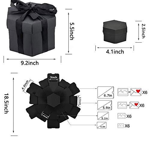 Hamiggaa Explosion DIY Gift Set, Exploding Love Box for Couples, Sentimental Gift for Wedding, Birthday Party, Boyfriend, Girlfriend, Scrapbook Style Photo Album, Memory Box - Image 3