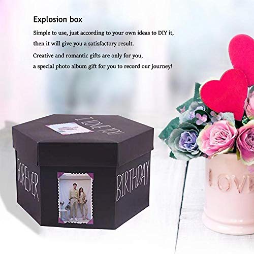Hamiggaa Explosion DIY Gift Set, Exploding Love Box for Couples, Sentimental Gift for Wedding, Birthday Party, Boyfriend, Girlfriend, Scrapbook Style Photo Album, Memory Box - Image 2