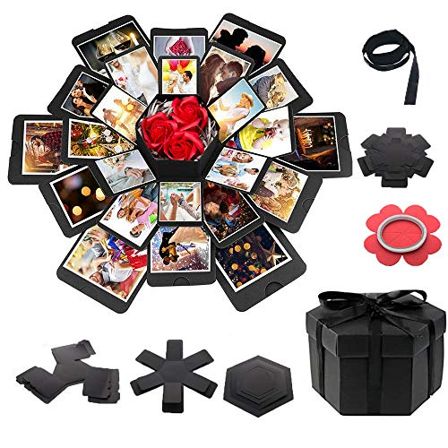 Hamiggaa Explosion DIY Gift Set, Exploding Love Box for Couples, Sentimental Gift for Wedding, Birthday Party, Boyfriend, Girlfriend, Scrapbook Style Photo Album, Memory Box - Image 1
