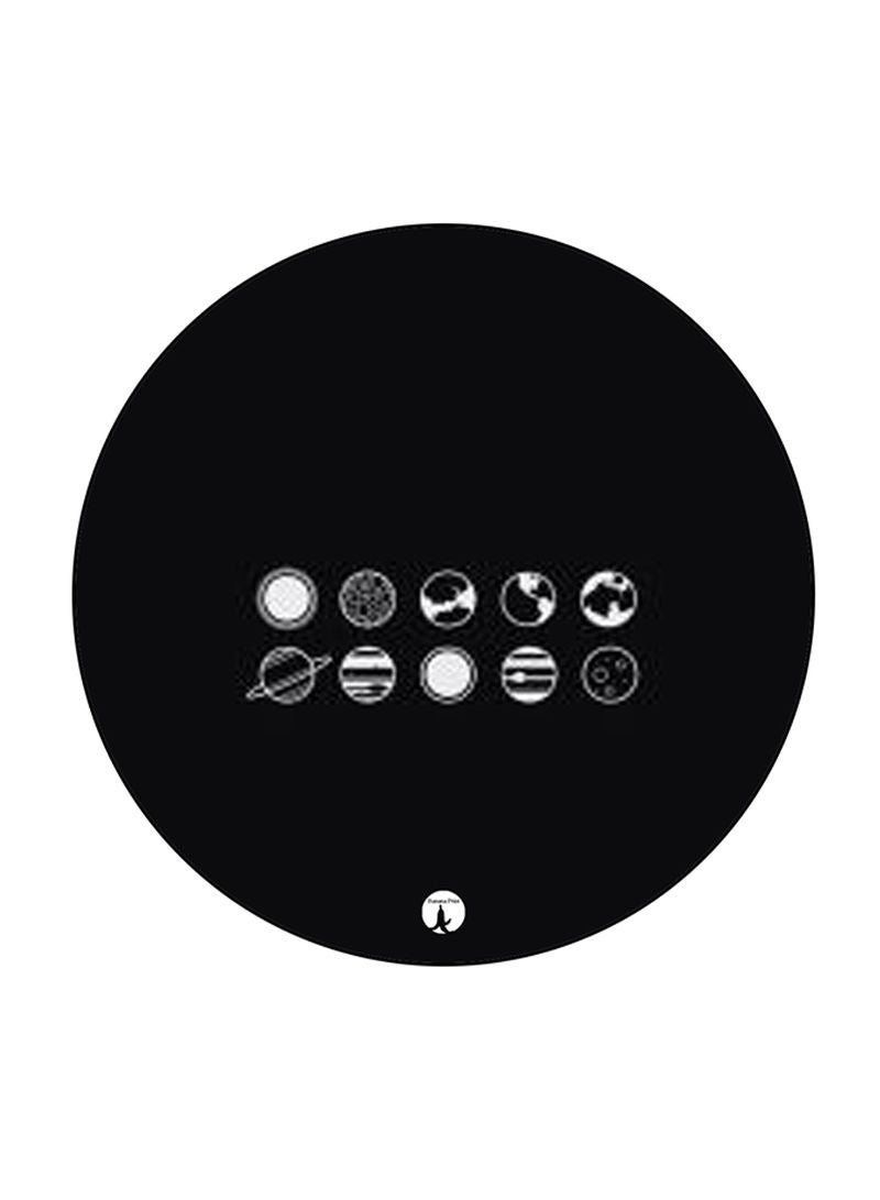RKN Planets Printed Mouse Pad Round  Multicolour
