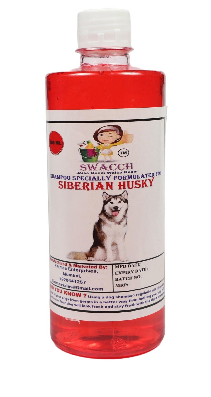 swacch Siberian Husky Dog Shampoo + Dumbbell Toy I Durable Rubber Dog Toy for Chewing I Playing,Teeth Cleaning & Training Toy I Combo Pack I 500ml Jasmine - Image 2