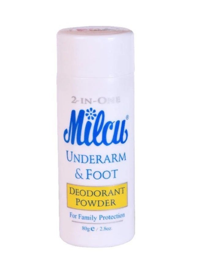 Milcu Underarm & Foot Deodorant Powder 80g – Long-Lasting Odor Protection - Image 1