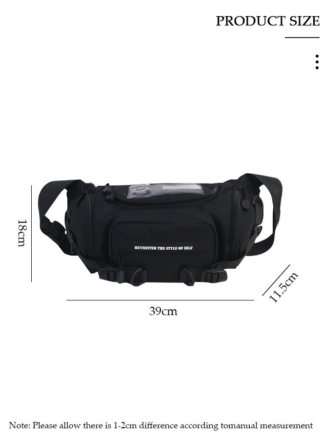 DUNISO Compact Waist Bag for Men and Women, Waterproof Crossbody Bag Chest Shoulder Backpack with Buckle, Everyday Carry Bag for Travel, Work, Sport - Image 2