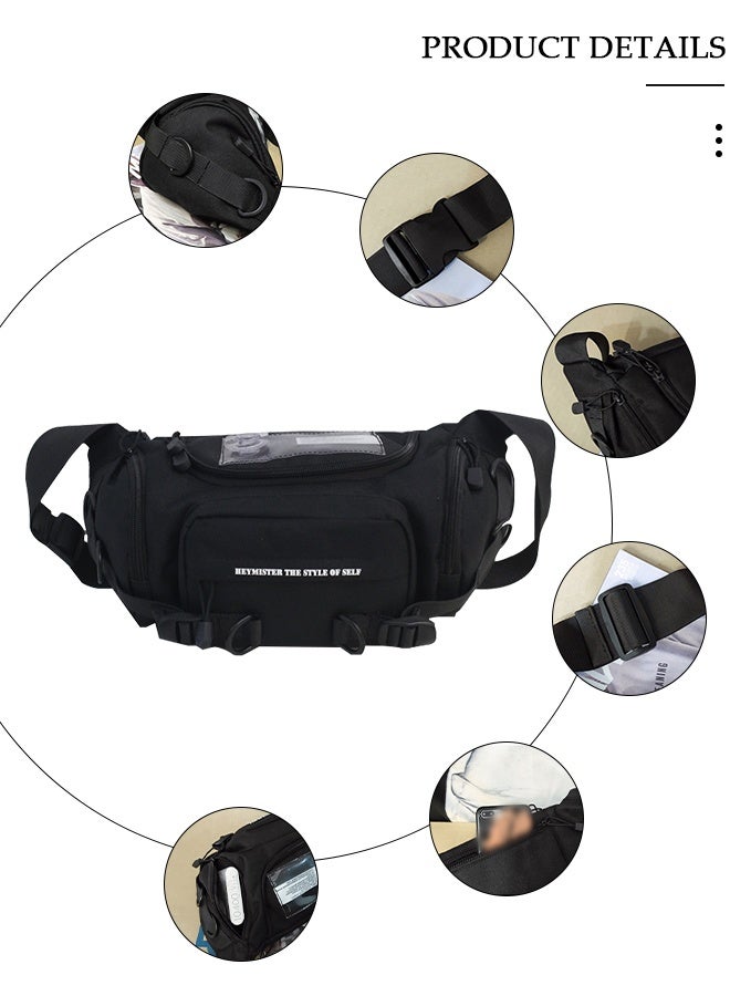 DUNISO Compact Waist Bag for Men and Women, Waterproof Crossbody Bag Chest Shoulder Backpack with Buckle, Everyday Carry Bag for Travel, Work, Sport - Image 3