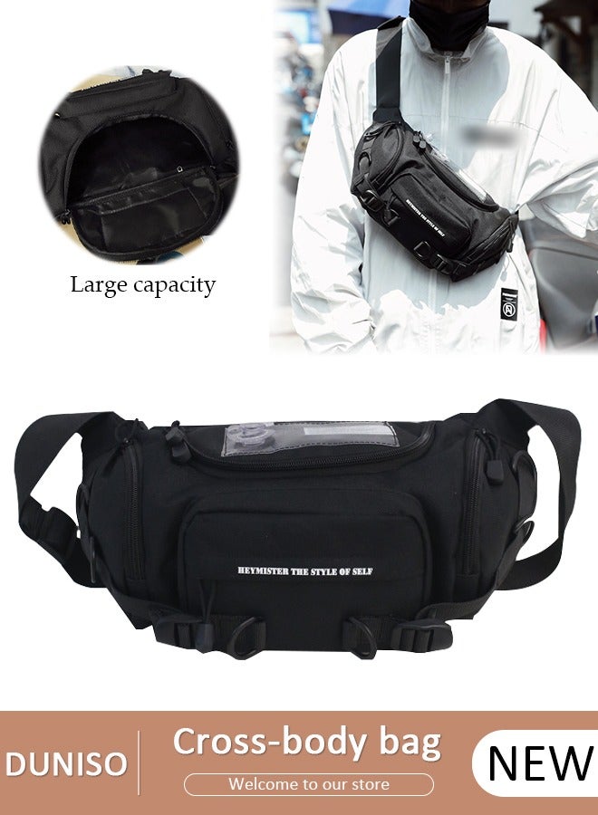 DUNISO Compact Waist Bag for Men and Women, Waterproof Crossbody Bag Chest Shoulder Backpack with Buckle, Everyday Carry Bag for Travel, Work, Sport - Image 1