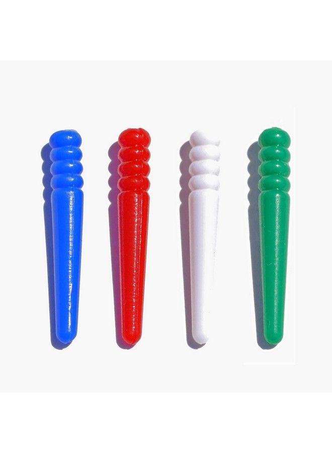 WE Games 48 دبابيس كريبيج بلاستيكية قياسية بتصميم مدبب بأربعة ألوان: أحمر، أزرق، أخضر وأبيض - Image 3