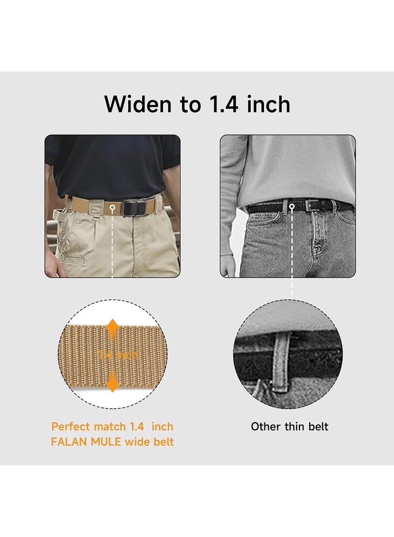 Automatic Nylon Belt for Men & Women - Fashionable, Adjustable, Durable, and Comfortable Waist Belt for Casual & Formal Wear, Everyday Use, and Outdoor Activities Beige - Image 5