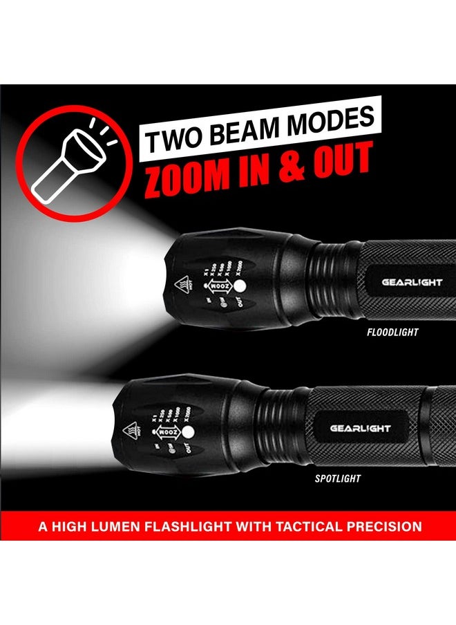 GearLight GearLight LED Flashlight Bright, Zoomable Tactical Flashlights with High Lumens and 5 Modes for Emergency and Outdoor Use -Camping Accessories -S1000  - Image 4