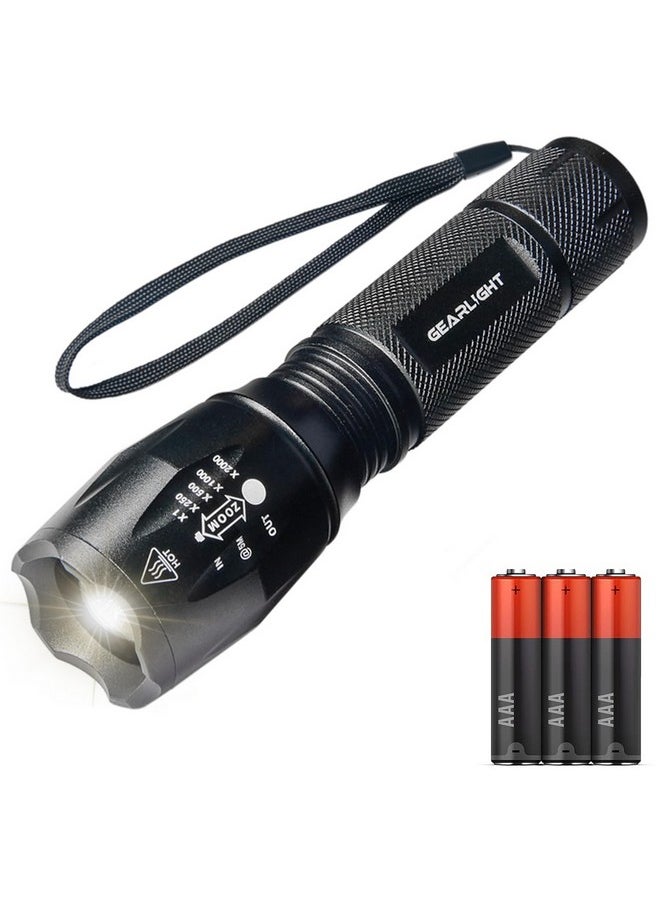 GearLight GearLight LED Flashlight Bright, Zoomable Tactical Flashlights with High Lumens and 5 Modes for Emergency and Outdoor Use -Camping Accessories -S1000  - Image 1
