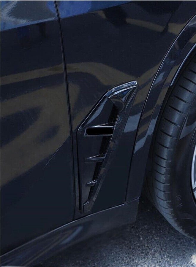 Partscollect 2 PCS Shark Gills Side Decoration Fender Vent Trim,Body Marker Fender Air wing Vent Trim M Cover Compatible with BMW X5 X5M G05 2019 2020 2021 2022 2023 (Glossy Black) - Image 4