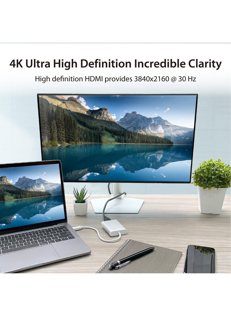 j5create j5create USB 3.0 to 4K HDMI Display Adapter USB 3.0 Male Type-A Connector | HDMI Female Connector | 4K UHD | Resolution Up to 3840 x 2160 @ 30 Hz | Aluminum Housing (JUA354)  - Image 2