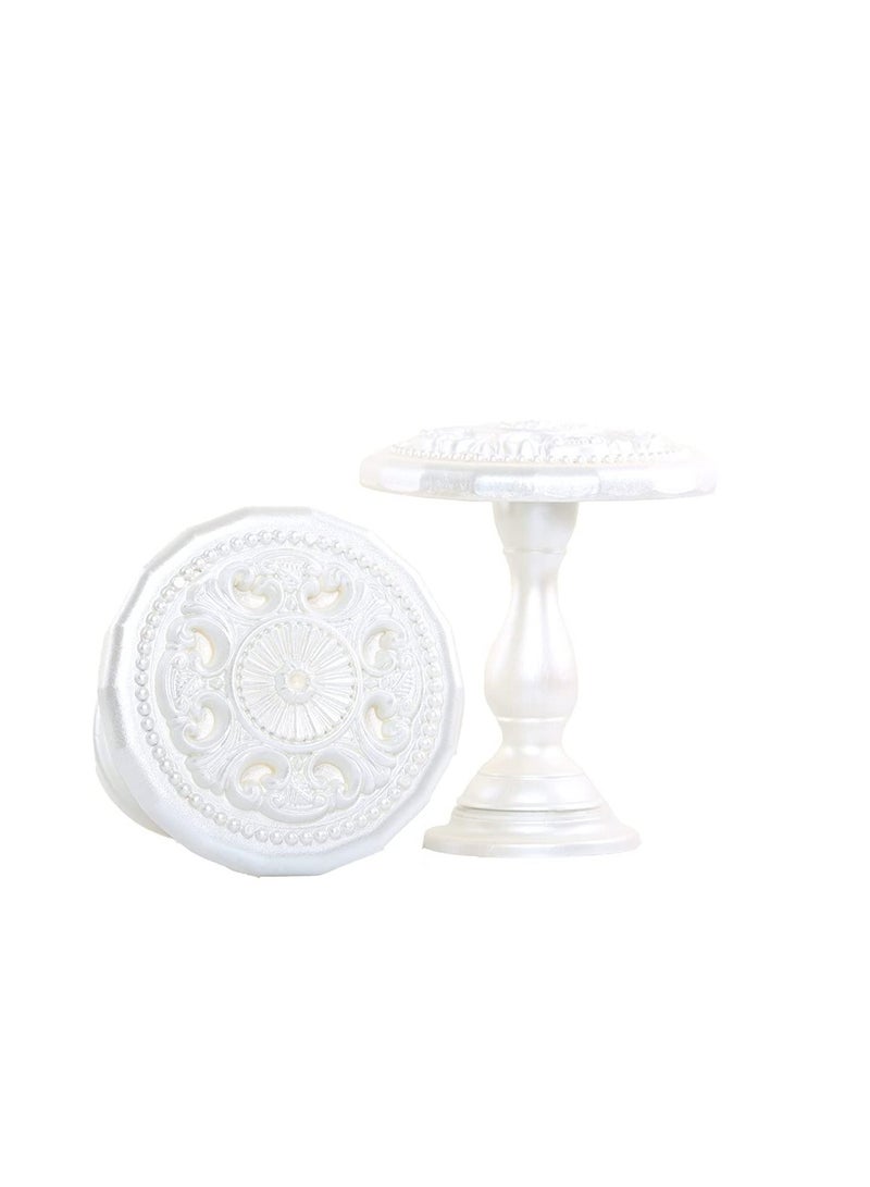 IDT 1 Pair Curtain Holdbacks Window Tie Backs Holders For Bedroom Wall Office Decor Home Sheer Blackout Drapes Blind Curtains Decorations Accessories Buckle Hooks White Colour - Image 2