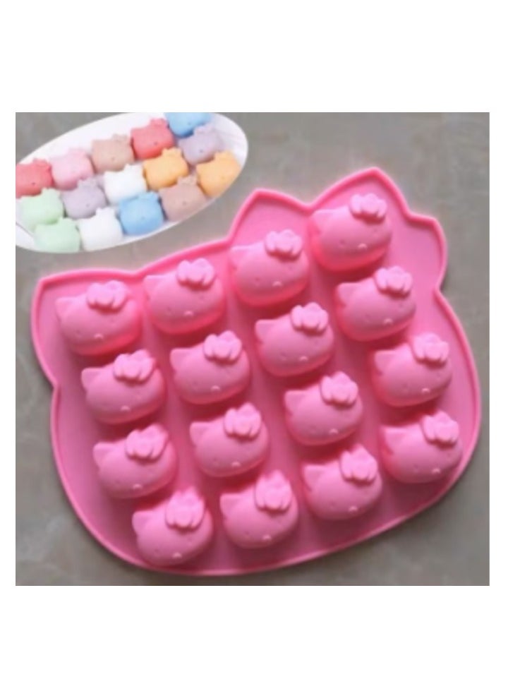 Hello Kitty - Hello Kitty Chocolate Chip Cookie Mold Silicone Baking Mold For Round Cylindrical Candy Jelly Cake - Image 1