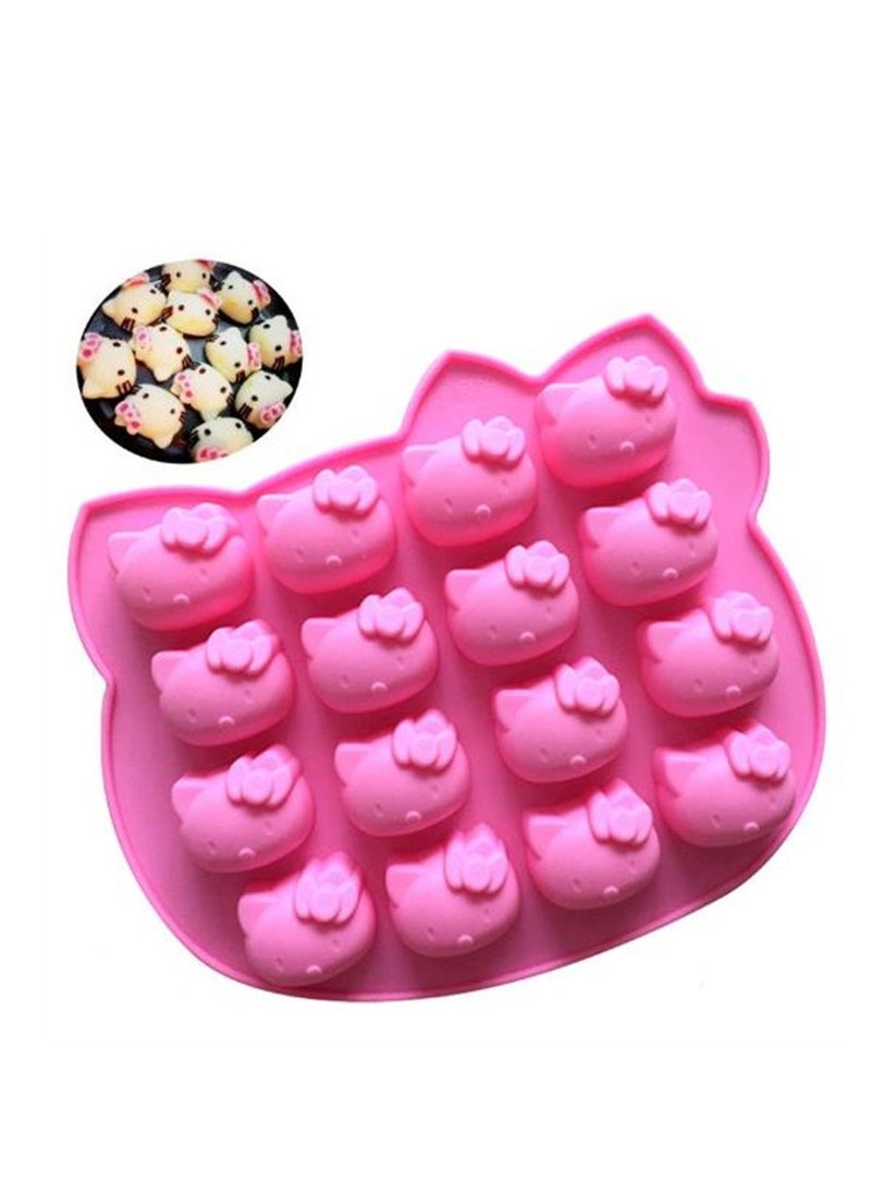 Hello Kitty - Hello Kitty Chocolate Chip Cookie Mold Silicone Baking Mold For Round Cylindrical Candy Jelly Cake - Image 1