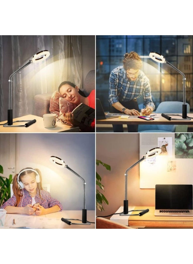 YATAI LIGHTING Modern LED Table Lamp, Black Finish, 5W Warm Light 3000K, Hardware & Acrylic Design, Switch Control, Bedside, Reading, Dining Table Desk Lamp - Image 5