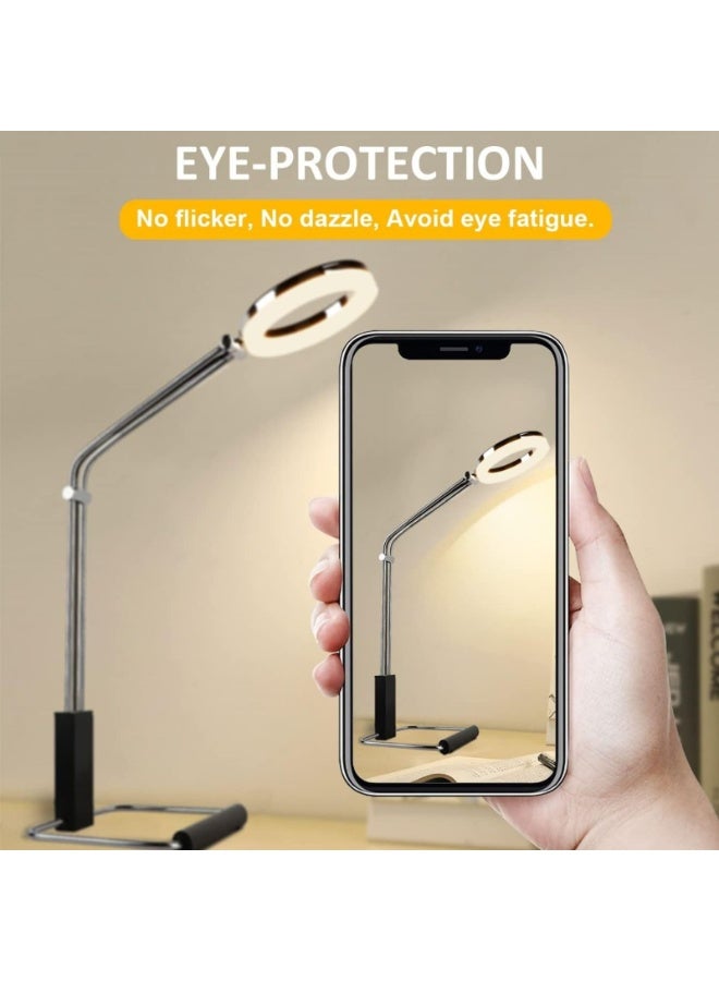 YATAI LIGHTING Modern LED Table Lamp, Black Finish, 5W Warm Light 3000K, Hardware & Acrylic Design, Switch Control, Bedside, Reading, Dining Table Desk Lamp - Image 4