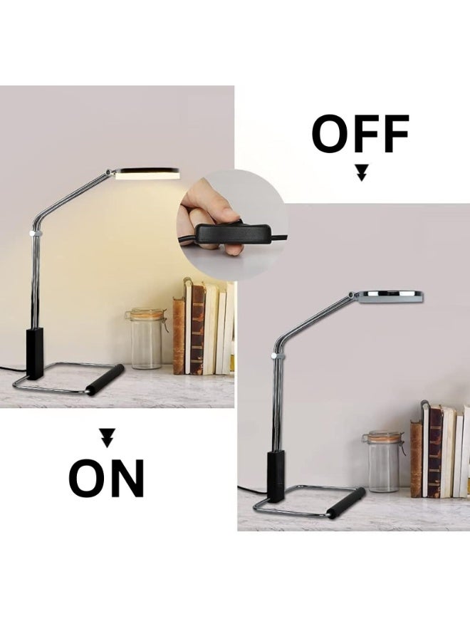 YATAI LIGHTING Modern LED Table Lamp, Black Finish, 5W Warm Light 3000K, Hardware & Acrylic Design, Switch Control, Bedside, Reading, Dining Table Desk Lamp - Image 3