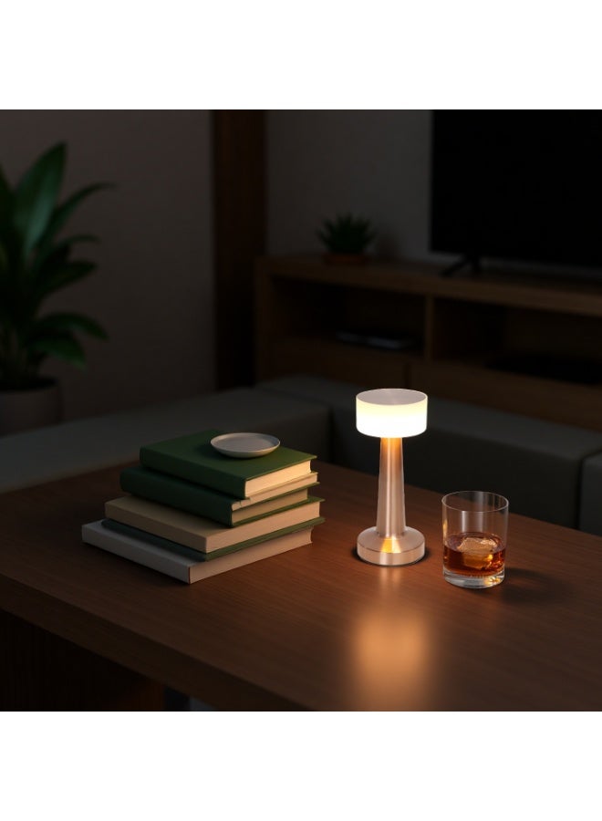 Portable USB-Rechargeable LED Dumbbell Mood Lamp – Bar, Bedroom & Café Décor,Touch Switch LED Rechargeable Bar Night Light for Night Clubs Parties, - Image 4