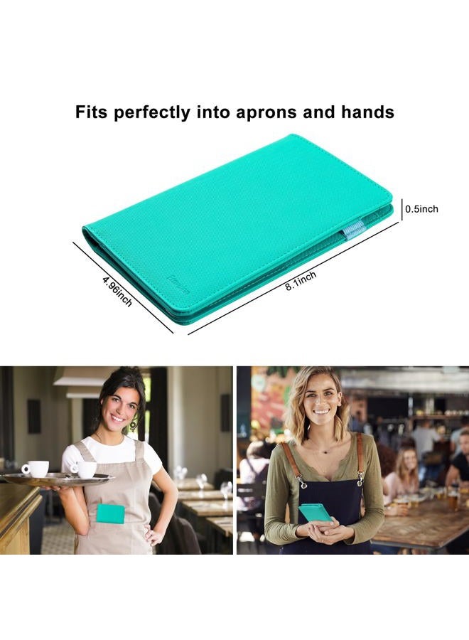 EcoVision Server Books for Waitress,Leather Waiter Book with Zipper Pocket, Server Booklet Restaurant Waitstaff Organizer, Serving Book Guest Check Book Holder Money Pocket Fits Server Apron - Image 2