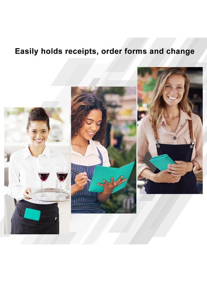 EcoVision Server Books for Waitress,Leather Waiter Book with Zipper Pocket, Server Booklet Restaurant Waitstaff Organizer, Serving Book Guest Check Book Holder Money Pocket Fits Server Apron - Image 5
