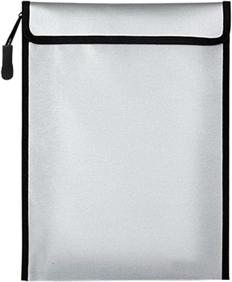 Multipurpose Fireproof Document Holder Waterproof Money Bag Large Capacity Storage Pouch 2 Pack Silver Aluminum Foil Indoor Outdoor (M) - Image 2