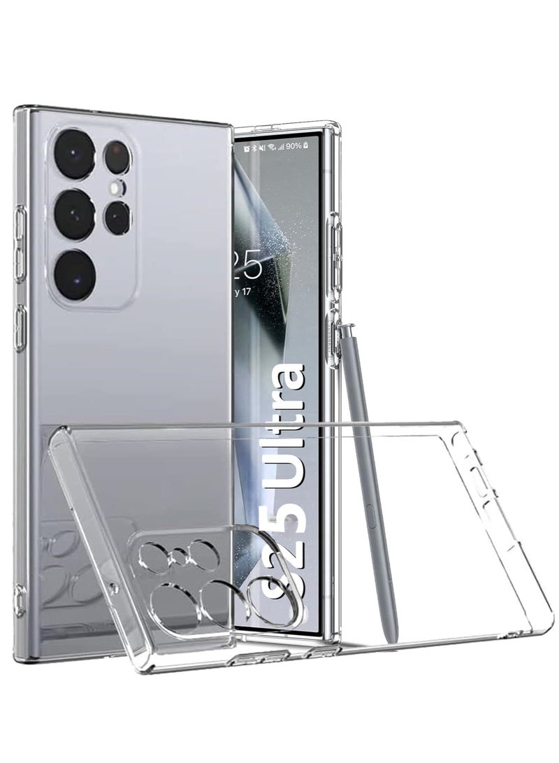 MIGOFAST Back Cover Soft Case for Samsung Galaxy S25 Ultra 5G Best Camera Protection Inbuilt Dust Plugs Anti Slip Grip Ultra Clear Slim Back Cover for Samsung S25 Ultra 5G Silicone Transparent - Image 1