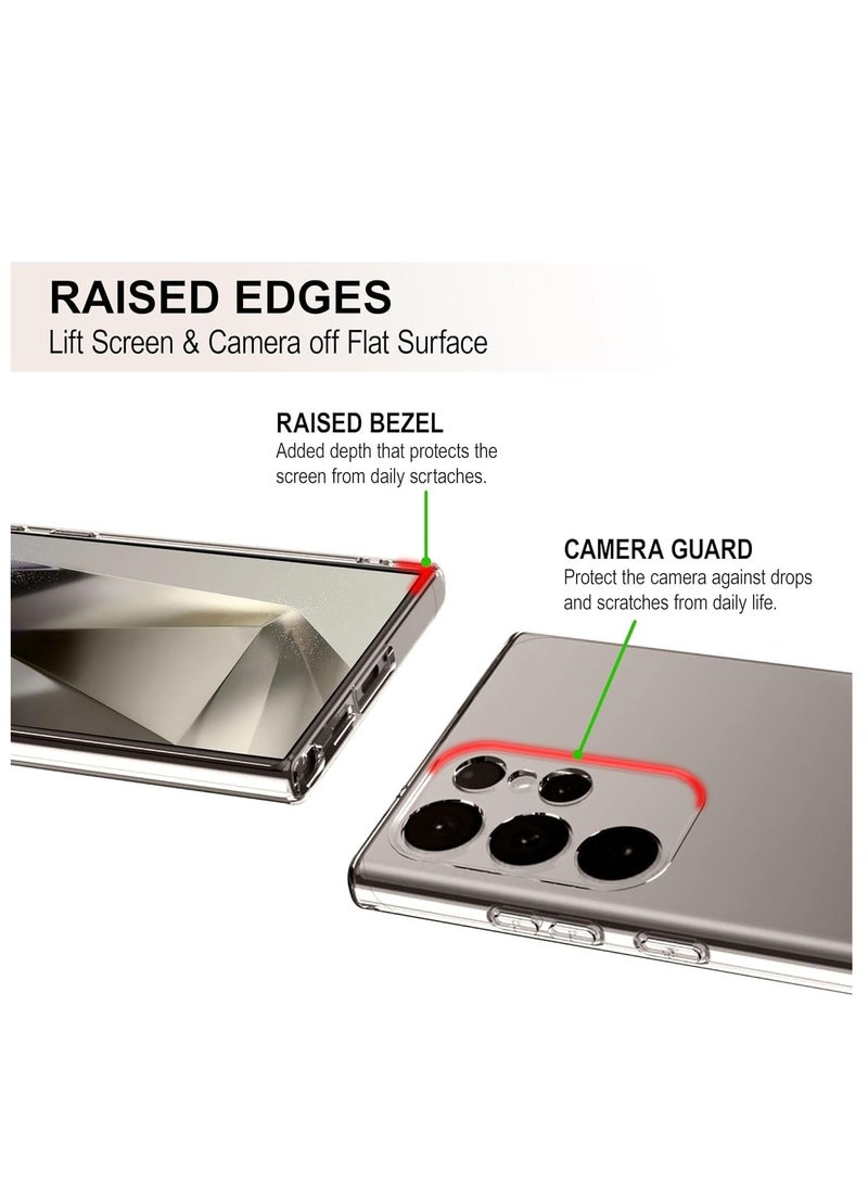 MIGOFAST Back Cover Soft Case for Samsung Galaxy S25 Ultra 5G Best Camera Protection Inbuilt Dust Plugs Anti Slip Grip Ultra Clear Slim Back Cover for Samsung S25 Ultra 5G Silicone Transparent - Image 2