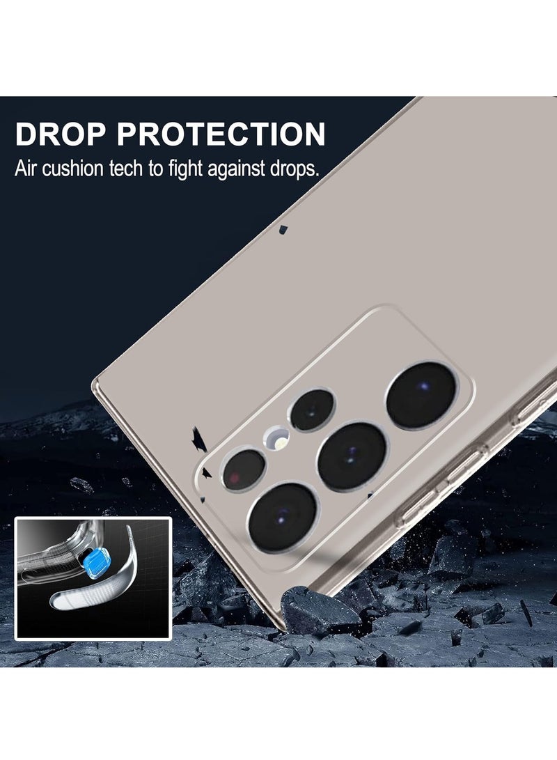 MIGOFAST Back Cover Soft Case for Samsung Galaxy S25 Ultra 5G Best Camera Protection Inbuilt Dust Plugs Anti Slip Grip Ultra Clear Slim Back Cover for Samsung S25 Ultra 5G Silicone Transparent - Image 3