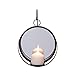 Danya B Danya B . Round Wrought Iron Pillar Candle Sconce with Mirror Ã¢â‚¬â€œ A Decorative Rustic Metal Hanging Wall  - Image 2