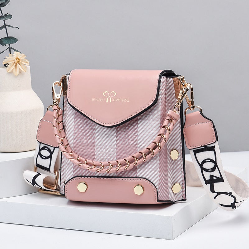 Mobile Phone Bag 2023 New Fashion Printed Chain Shoulder Bag Korean Style Trendy Personalized Small Bag Chain Bag - Image 2