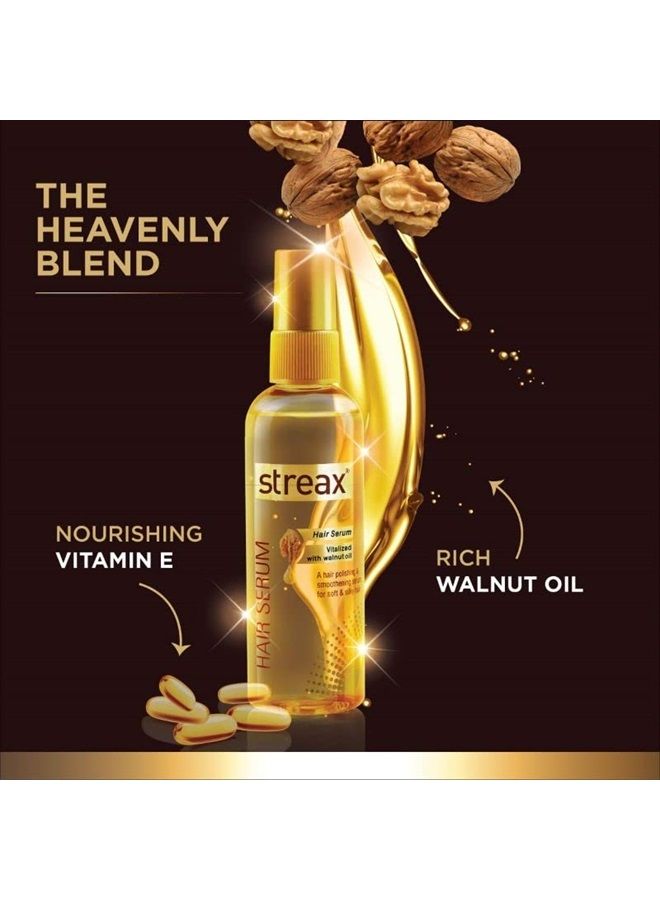 Streax Hair Serum Enriched with Walnut Oil Gives Frizz-free Satin Smooth Hair 100ml (3.5 Oz) - Image 2