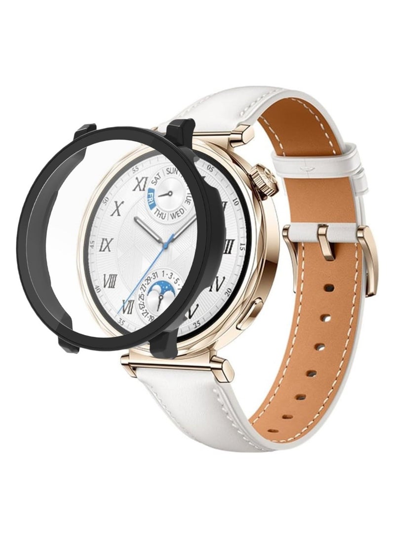 Case Compatible with Huawei Watch GT 5 41 mm 9H Hardness 360° All-Round Protective Case Built-in Glass Scratch-Resistant PC Screen Protector Case Cover for Huawei Watch GT 5 41 mm (Black) - Image 1
