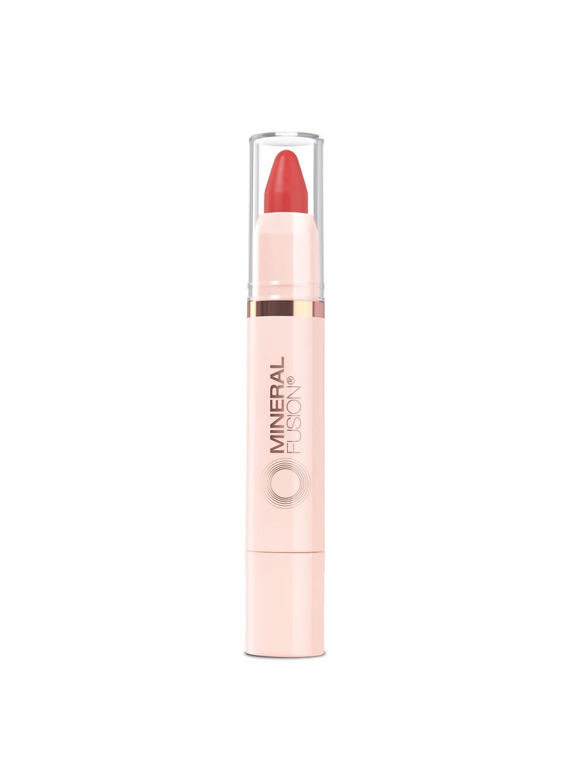 Mineral Fusion Mineral Fusion NEW Sheer Moisture Lip Tint, Buildable Lip Color, Hydrating Lip Balm with Jojoba Oil, Shea Butter & More, Hydrates & Nourishes, FD&C Dye-Free & Hypoallergenic, Courageous, Cherry-Red 