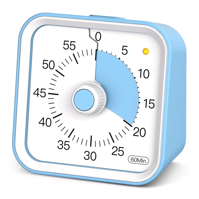 Infpokid Visual Timer For Kids With Pause Function  60 Minute Countdown Timer For Kids Desk Study  Teaching  Kitchen Cooking  Office Meetings  Time Management For Adhd (Blue) - Image 1
