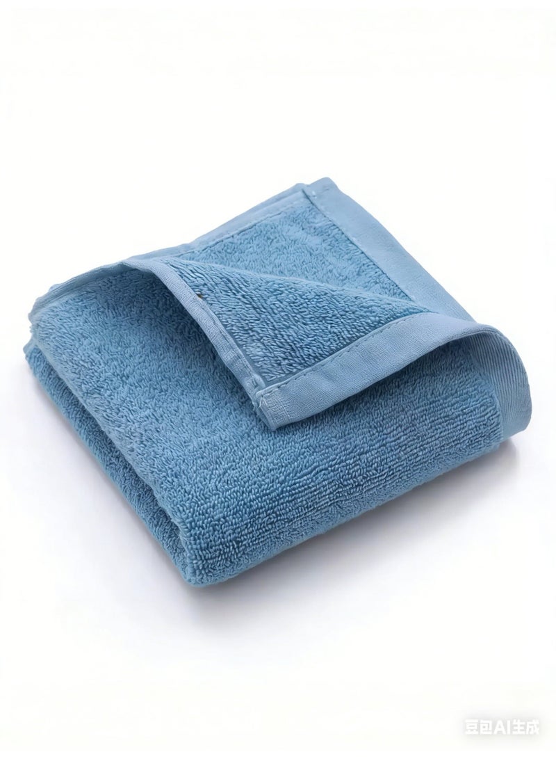 Sharpdo 6-Piece Pure Cotton Towel Set 100% Turkish Genuine Cotton 30x60cm washing Thick Face Towels Cotton Hotel Quality Comfortable Absorbent Full Cotton Towels Highly Absorbent Towels for Bathroom Blue - Image 1