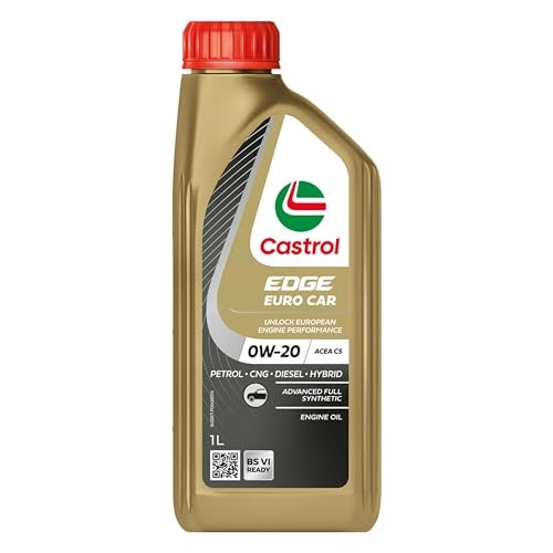 Castrol EDGE Euro Car 0W-20 M Advanced Full Synthetic Engine Oil | Power Boost Technology | 40%* Improved Performance | For Petrol, Diesel, CNG & Hybrid Cars | 1L - Image 1