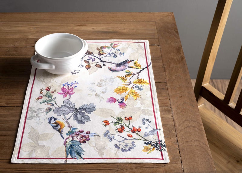 Maison d' Hermine Maison d' Hermine Placemats 100% Cotton Decorative Cloth Place Mat Washable Dinner Placemat  Holiday  Wedding & Dining  Equinoxe - Beige - Thanksgiving/Christmas (Set of 4)  - Image 4