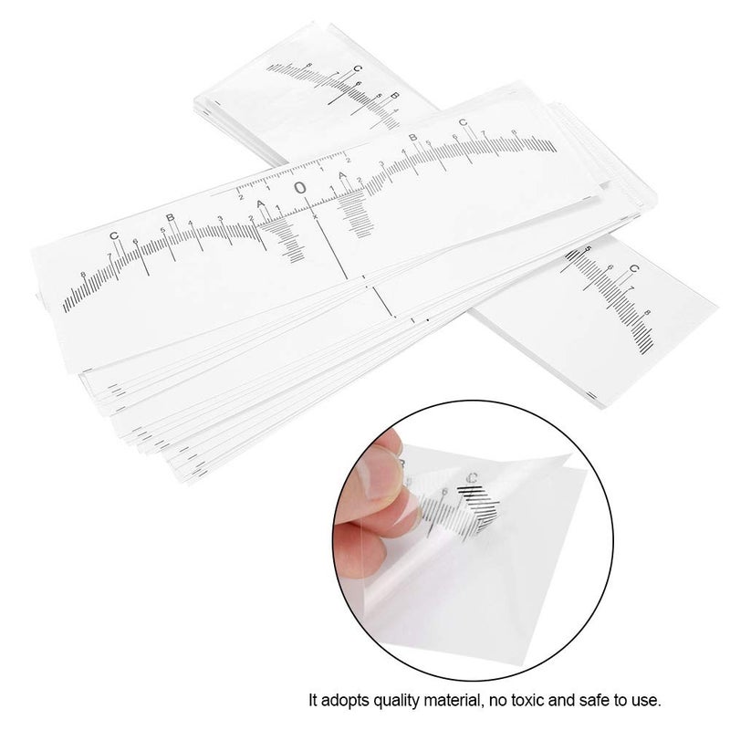50pcs Eyebrow Ruler Stencils Eyebrow Ruler Sticker Disposable Eyebrow Ruler Measurement Tool Mapping Stickers - Image 4