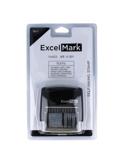 ExcelMark 12 Phrase Self-Inking Date Stamp - 2" X 1/4" Impression - Black Ink (7817)  - Image 5
