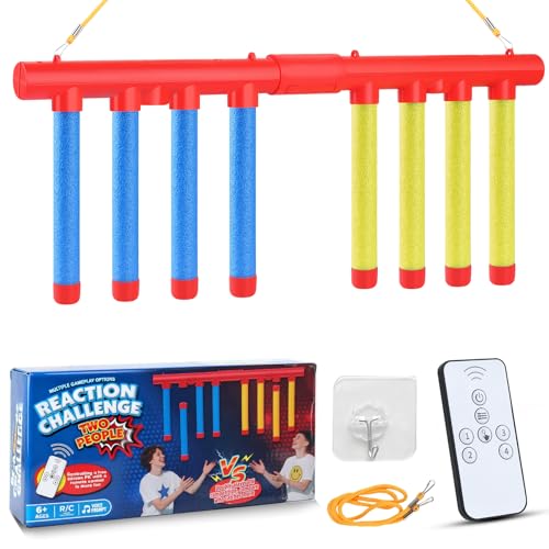 ATG Reflex Sticks Challenge Game Remote Control 3 Speed Modes SoloDual Play HandEye Coordination Reaction Training Toy Drop Sticks Game for Kids Adults - Image 1