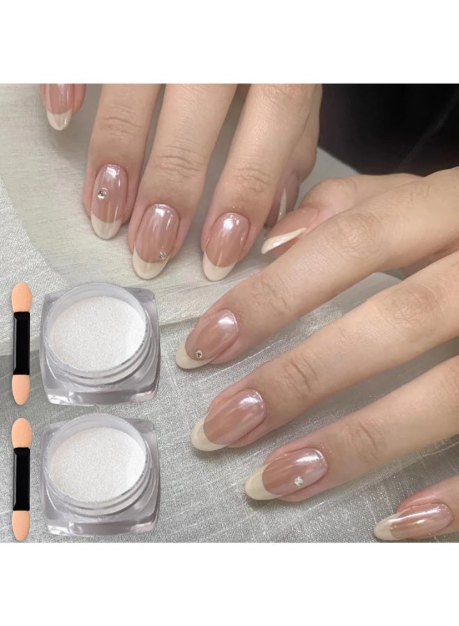 Vonrui 2 Boxes Pearl Ice Mermaid Nail Glitter Powder Aurora Chameleon Powder Multi Chrome Nails Power Aurora Effect Iridescent Pigment Glitter Pearlescent Nail Art Glitters - Image 3