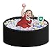 Zedachica Ball Pit for Toddlers 3543x1181 Baby Ball Pits Soft Memory Foam Ball Pit Round Kids Ball Pit Indoor Game Kids Play Ball Pool Ideal Gift for Girls and Boys Black NO Balls - Image 3