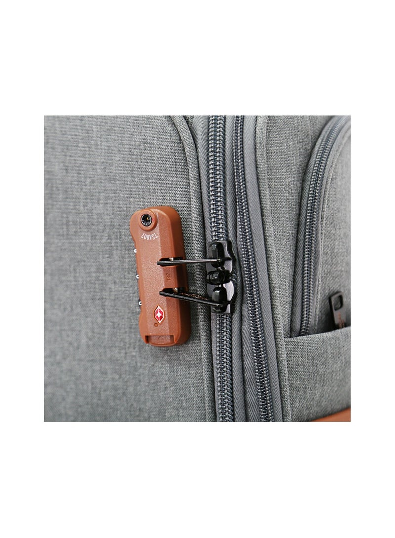 AMERICAN FLYER Softside Luggage Trolley Bag 3 Pieces Set,Grey (S-20",M-24",L-28") - Image 3